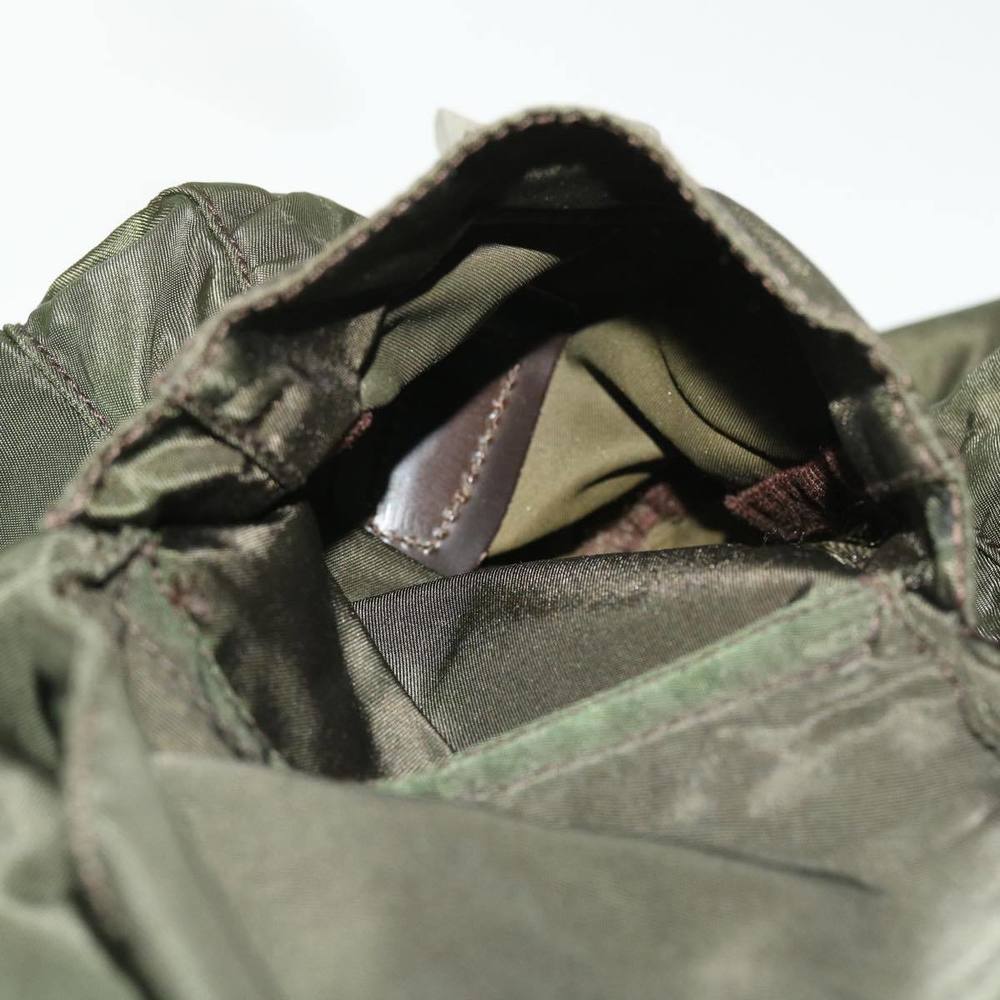 PRADA Backpack Nylon Khaki Auth bs7575 - Picture 9 of 16